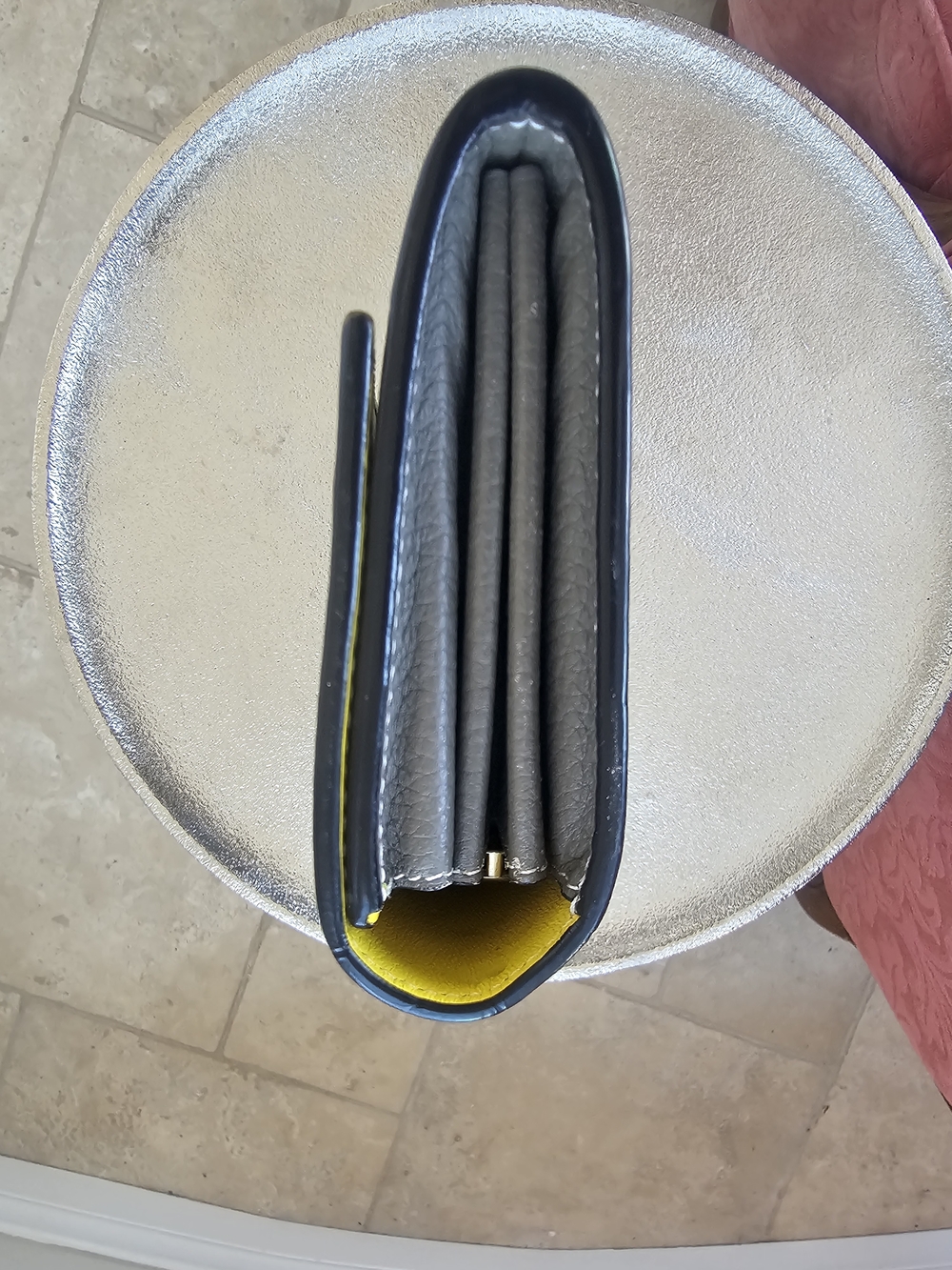 Celine Gray Leather Continental Wallet - Picture 8 of 10